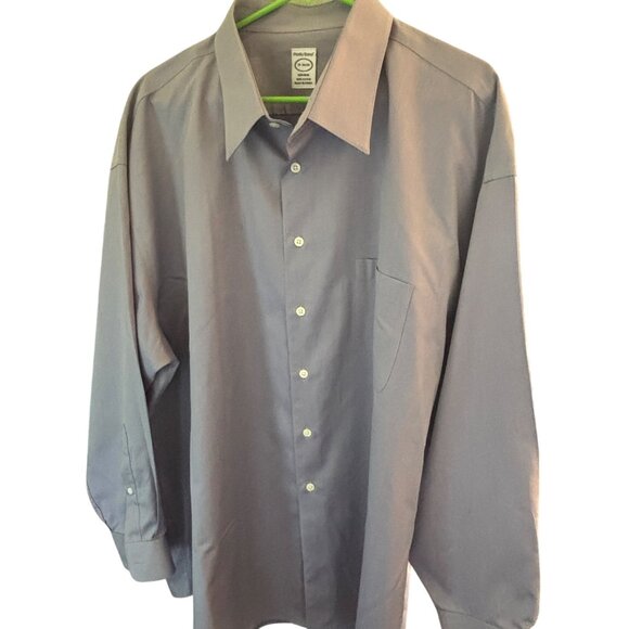 Pronto Uomo Mens Non-Iron Lavender Dress Shirt 19 34/35 100% Cotton Button-Up - Picture 7 of 11